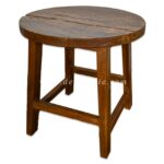 Antique Round Rustic Stool – Wooden Stools for Home Furniture