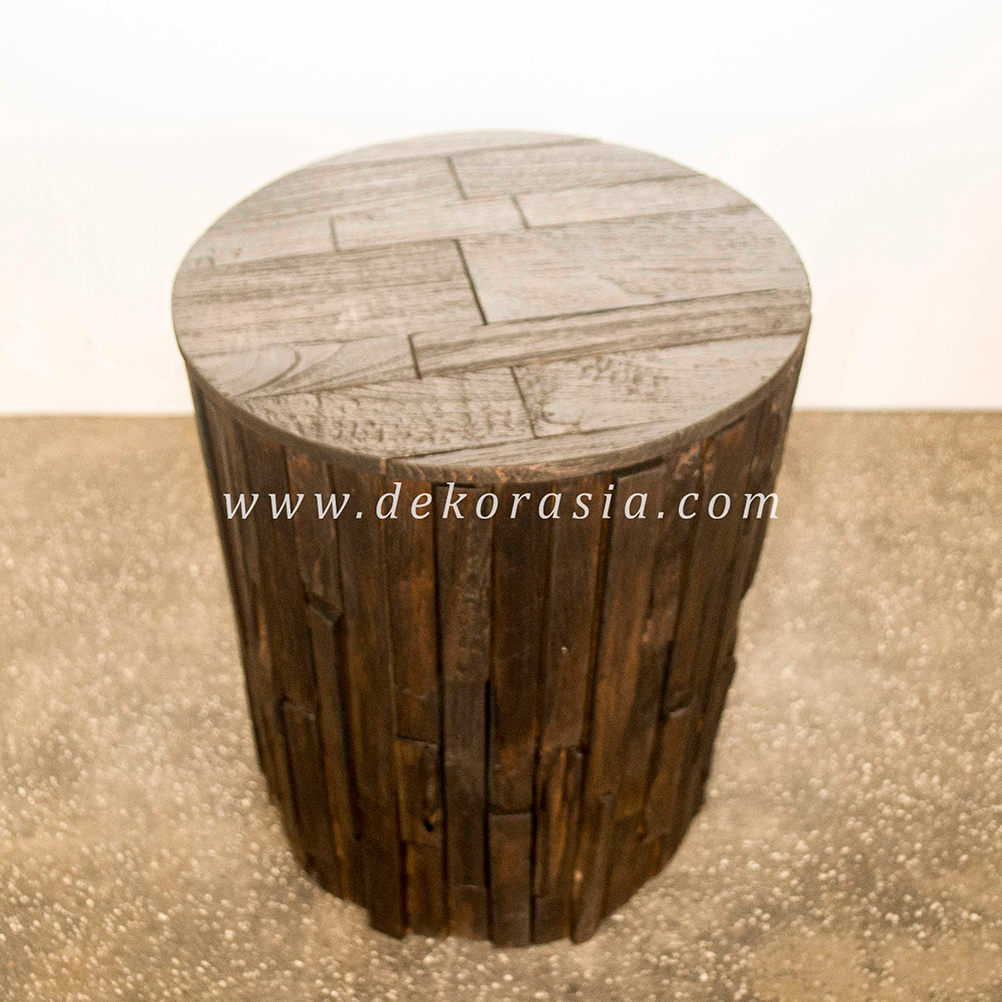 Round Porous Wooden Stool