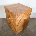Teak Barn Stool with Rubber Feet – Wood Stools Decor