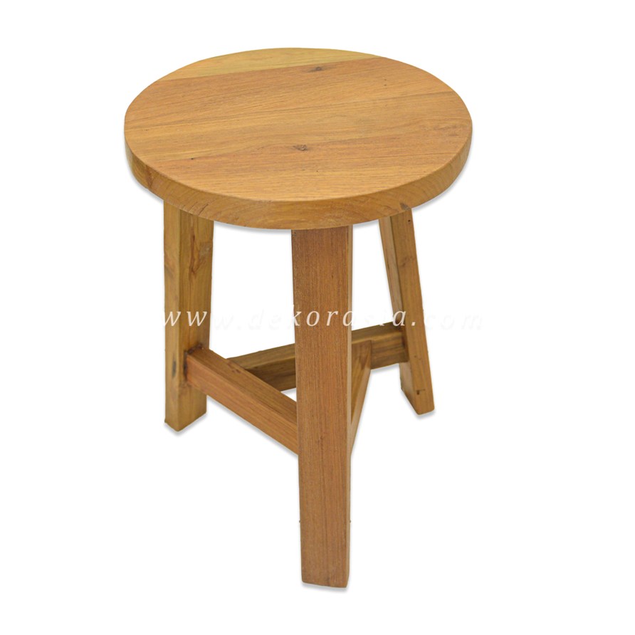 Round Natural Stool