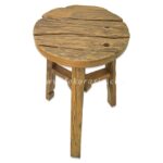 Round Rustic Stool – Wooden Stools for Home Furniture