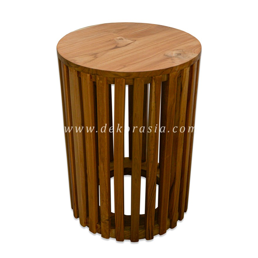 Slatted Wooden Stool