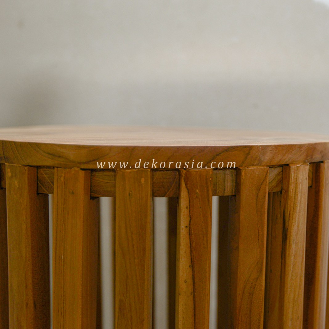 Slatted Wooden Stool