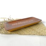 Natural Teak Wooden Tray Size 7.9 inches, Dinnerware Set Dishes & Wooden Trays
