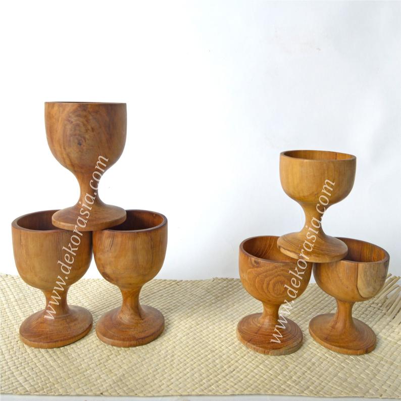 Teak Wine Goblet