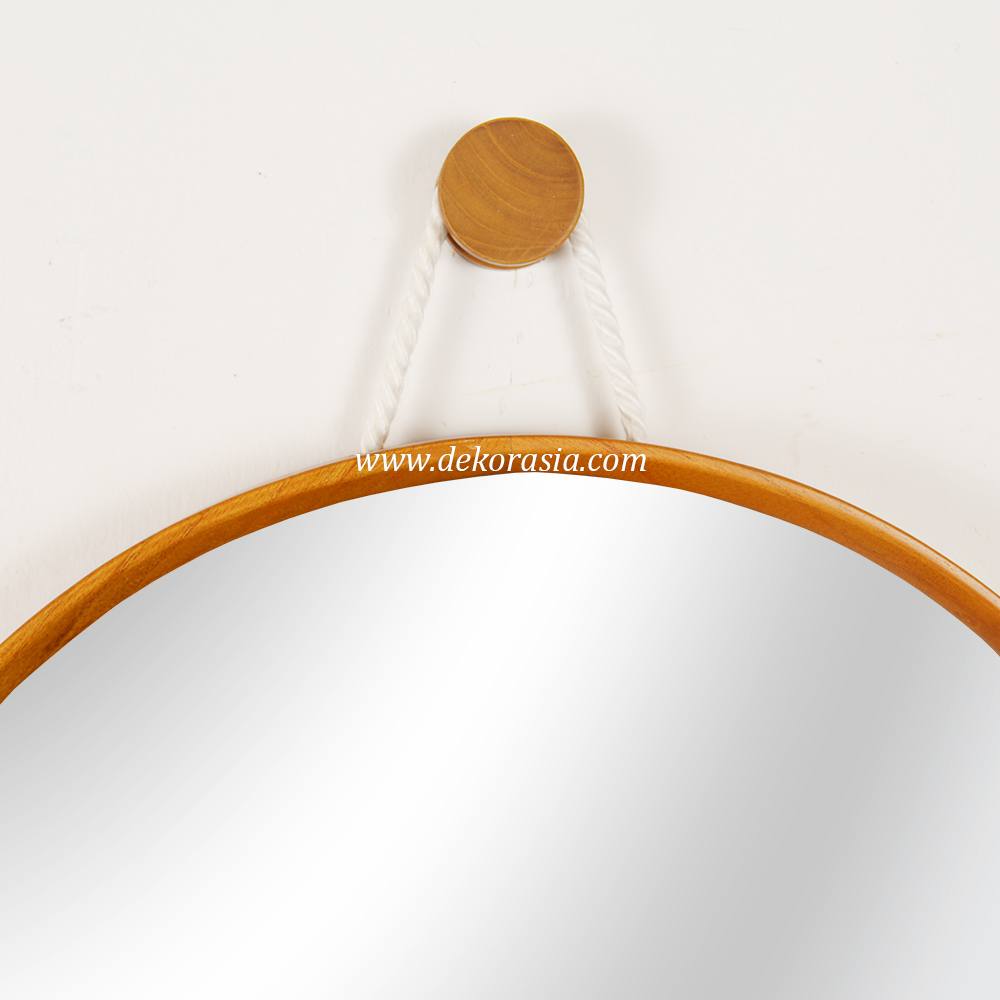 Natural Round Mirror