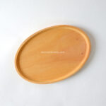 Natural Oval Wood Plate, Solid Wood Serving Platters Highly Durable