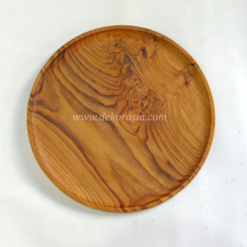 Wood Round Plate