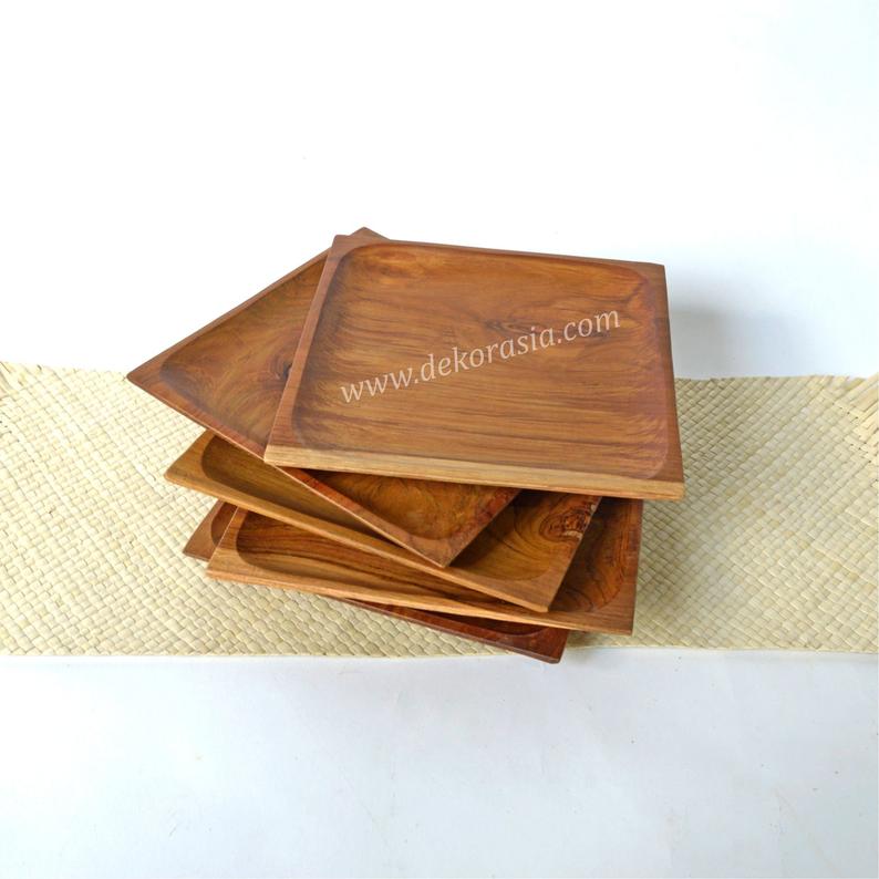 Wood Square Tray