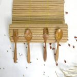 Teak Wood Spoon and Fork – Length 7.1 Inches, Wooden Spoon and Fork Kitchenware