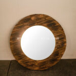 Round Rustic Mirror Hanging Mirror Wall Decoration – Mirror Home Decoration