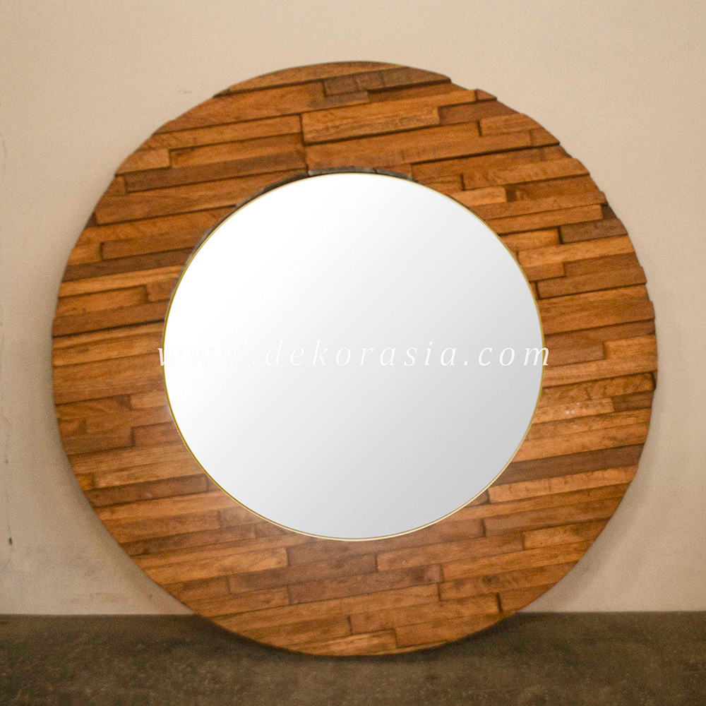 Round Rustic Mirror
