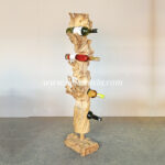 Coffee Wood Wine Rack, Wooden Wine Bottle Holder, Wine Glass Bottle Rack Storage Wine Storage Display Racks